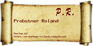 Probstner Roland névjegykártya