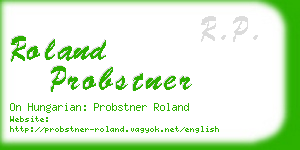 roland probstner business card